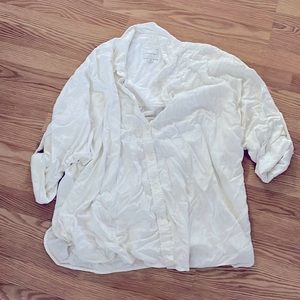 American Eagle Gauzy Oversized Button Down